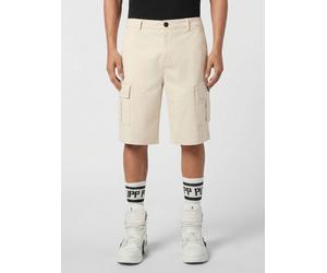 PHILIPP PLEIN Pantaloncini cargo in cotone con tasche multiple 4XL Beige