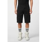 PHILIPP PLEIN Pantaloncini cargo in cotone con tasche multiple 4XL Nero