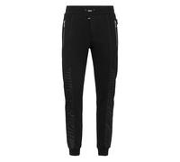 Philipp Plein - Pantaloni da jogging con inserti in nylon - - Trousers - Uomo - Nero - 3XL