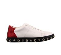 Philipp Plein Playboy Cristallo Coniglio Skull Logo Low-Top Sneakers Bianco Nero