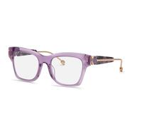 Philipp Plein Plein Queen Vpp125s Occhiali Da Vista Unisex Viola Squadrato