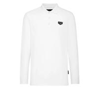 Philipp Plein - Polo a Maniche Lunghe Slim Fit - - Tops - Uomo - Bianco - 3XL