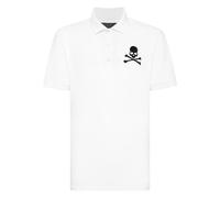 Philipp Plein - Polo Shirt Skull&Bones - - Tops - Uomo - Bianco - 2XL