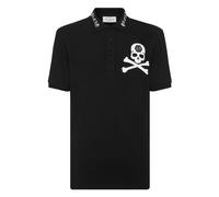 Philipp Plein - Polo shirt SS Skull&Bones - - Tops - Uomo - Nero - 2XL
