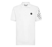 Philipp Plein - Polo slim fit SS Skull&Bones - - Tops - Uomo - Bianco - 3XL