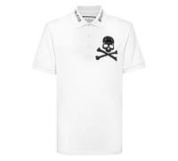Philipp Plein - Polo T-Shirt Skull & Bones - - Tops - Uomo - Bianco - 4XL