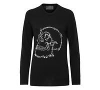 Philipp Plein - Pullover Girocollo LS Look At Me Skull Crystal - - Knitwear - Donna - Nero - M