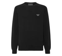 Philipp Plein - Pullover Round Neck LS - - Knitwear - Uomo - Nero - 3XL