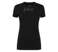 Philipp Plein - Pure Fit T-Shirt Strass Fatale - - Tops - Donna - Nero - XL