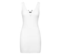 Philipp Plein - Rib Knit Slip Dress - - Dresses - Donna - Bianco - L