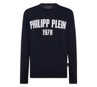 Philipp Plein - Round Neck Pullover 1978 - - Knitwear - Uomo - Blu - 3XL