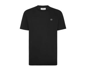 Philipp Plein - Round Neck Short Sleeve Logo Plaque - - Tops - Uomo - Nero - L