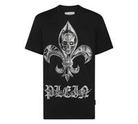 Philipp Plein - Round Neck T-Shirt Chrome - - Tops - Uomo - Nero - 2XL