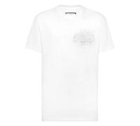 Philipp Plein - Round Neck T-Shirt Deluxe Stones - - Tops - Uomo - Bianco - 5XL