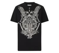 Philipp Plein - Round Neck T-Shirt Eagles Stones - - Tops - Uomo - Nero - M