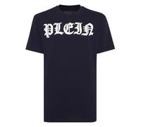 Philipp Plein - Round Neck T-Shirt Gothic - -Tops -Uomo -Blu -S