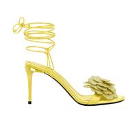 Philipp Plein - Sandali con Tacco Alto con Lacci- Strass e Fiore - - Shoes - Donna - Giallo - 40 EU