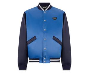 Philipp Plein - Satin College Bomber Plein Logo - - Jackets - Uomo - Blu - S