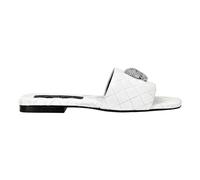 Philipp Plein, ,Shoes ,Donna ,Bianco ,36 EU Matelasse Slides Crystal Skull