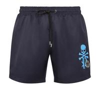 Philipp Plein - Short Swim Boxer Skull&Bones - - Swimwear - Uomo - Blu - S