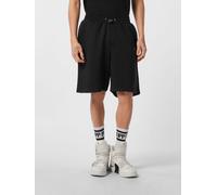 PHILIPP PLEIN Shorts sportivi in jersey con coulisse e logo metallico S Nero