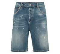 Philipp Plein, ,Shorts ,Uomo ,Blu ,W29 Formentera Skull Denim Shorts