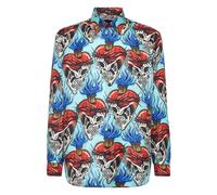 Philipp Plein - Silk Dandy Shirt Love Tattoo - - Shirts - Uomo - Multicolore - XS