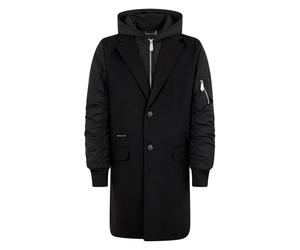 Philipp Plein - Single Breast Hooded Coat - - Coats - Uomo - Nero - M