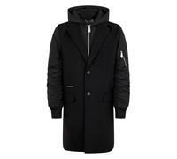 Philipp Plein - Single Breast Hooded Coat - - Coats - Uomo - Nero - XL