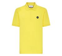 Philipp Plein - Slim Fit Polo Shirt Skull&Bones - - Tops - Uomo - Giallo - 4XL