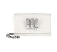 Philipp Plein - Small Croco Embossed Clutch Eagle - -Bags -Donna -Bianco -ONE SIZE