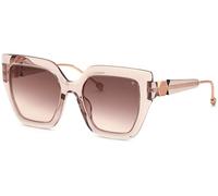 Philipp Plein Donna SPP064S PLEIN QUEEN 07T1 Occhiali da sole Acetato Beige Marrone Geometrica Normale Sfumato