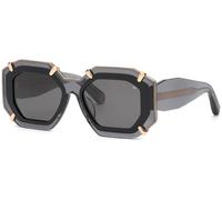 Philipp Plein Donna SPP098V PLEIN SUPREME STAR 819 Occhiali da sole Acetato Grigio Fumo Geometrica Normale