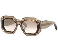 Philipp Plein SPP098V PLEIN SUPREME STAR G61G Occhiali da sole Marrone Sfumato