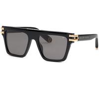 Philipp Plein Unisex SPP108M PLEIN ICON 700 Occhiali da sole Acetato Nero Grigio Squadrata Normale