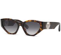 Philipp Plein Donna SPP161 PLEIN CAPTURE 722 Occhiali da sole Acetato Havana Fumo Cat Eye Normale Sfumato