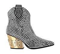 Philipp Plein - Stivali CowBoy con Tacco Medio e Cristalli - - Shoes - Donna - Multicolore - 39 EU