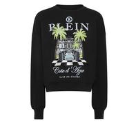 Philipp Plein - Sweatshirt LS New Port Beach Cut - - Sweatshirts & Hoodies - Donna - Nero - S