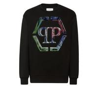 Philipp Plein - Sweatshirt LS PP Glass - - Sweatshirts & Hoodies - Uomo - Nero - 2XL