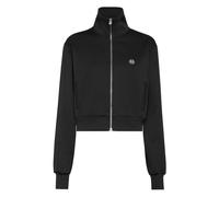 Philipp Plein, ,Sweatshirts & Hoodies ,Donna ,Nero ,L Chenille Zip Jacket Fatale