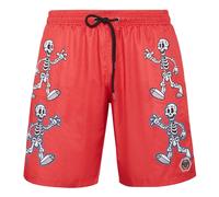 Philipp Plein - Swim Boxer Skeleton - - Swimwear - Uomo - Rosso - 2XL