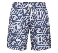 Philipp Plein - Swim Trunks Hexagon Monogram - - Swimwear - Uomo - Blu - S