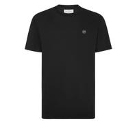 Philipp Plein - Round Neck Short Sleeve Logo Plaque - - Tops - Uomo - Nero - 2XL