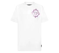 Philipp Plein - T-Shirt Girocollo SS Chrome - - Tops - Uomo - Bianco - 4XL
