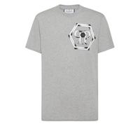 Philipp Plein - T-shirt Girocollo SS Hexagon - - Tops - Uomo - Grigio - 2XL
