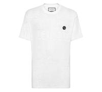Philipp Plein - T-shirt Girocollo SS Monogram - - Tops - Uomo - Bianco - 2XL