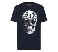 Philipp Plein - T-shirt Girocollo SS Stones Skull - - Tops - Uomo - Blu - M