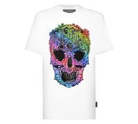Philipp Plein - T-shirt Girocollo SS Teschio Barocco - - Tops - Uomo - Bianco - L