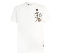 Philipp Plein - T-Shirt Girocollo Tennis Pet Patch - - Tops - Uomo - Bianco - S