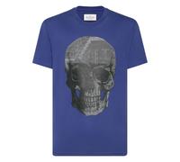Philipp Plein - T-shirt in jersey girocollo SS Skull - - Tops - Uomo - Blu - 2XL